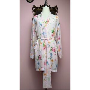 Vintage 1998 Victoria’s Secret Pastel Pink Watercolor Floral Robe O/S